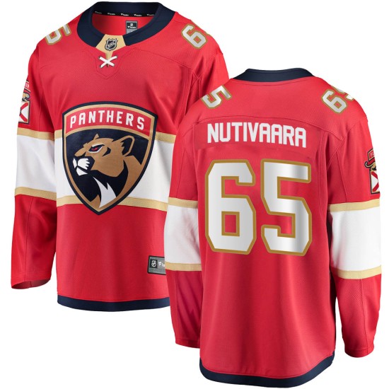 Men's Florida Panthers Markus Nutivaara Fanatics Branded Breakaway Home Jersey - Red
